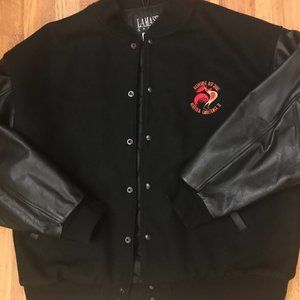 Men's Logoed Lamasz Sport Varsity Jacket Size 3XL